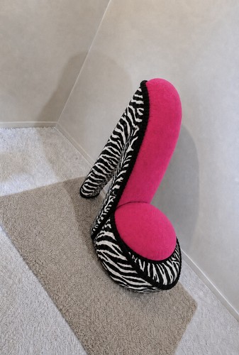 Y2k high heel shoe - heel, zebra