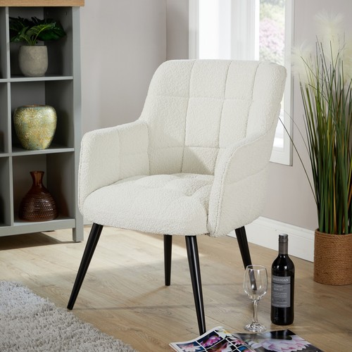 Accent chair boucle cream - chair,