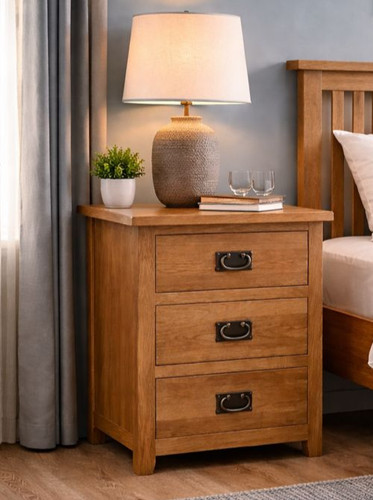 Oak drawer wide - oak, 3