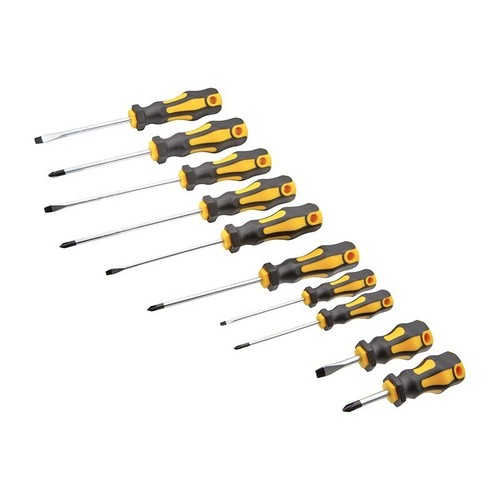 Screwdriver set 10pc rolson - screwdriver,