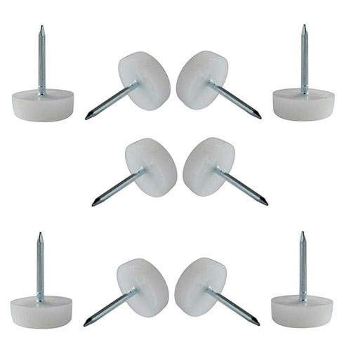 Chair glides white - white, nylon