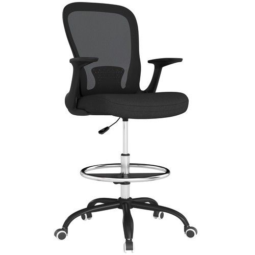 Homcom mesh draughtsman chair - mesh,