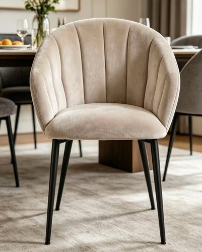 Modern velvet dining chair - velvet,