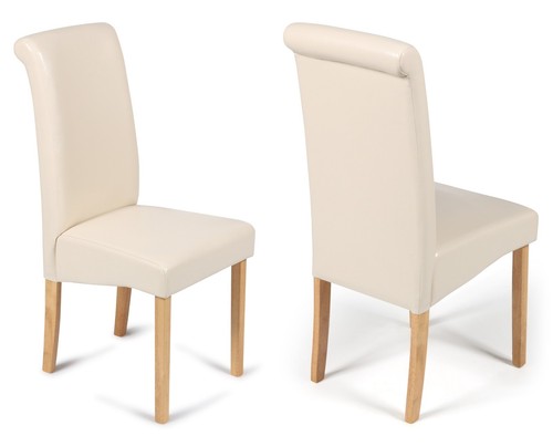 Cream dining chairs faux - dining,