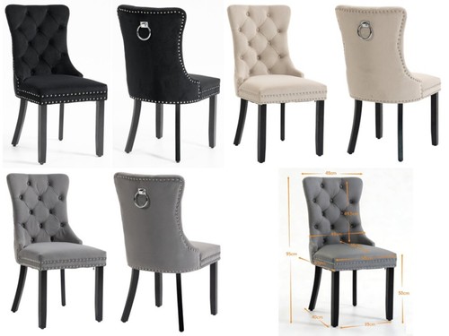 Velvet dining chairs - 4, 8